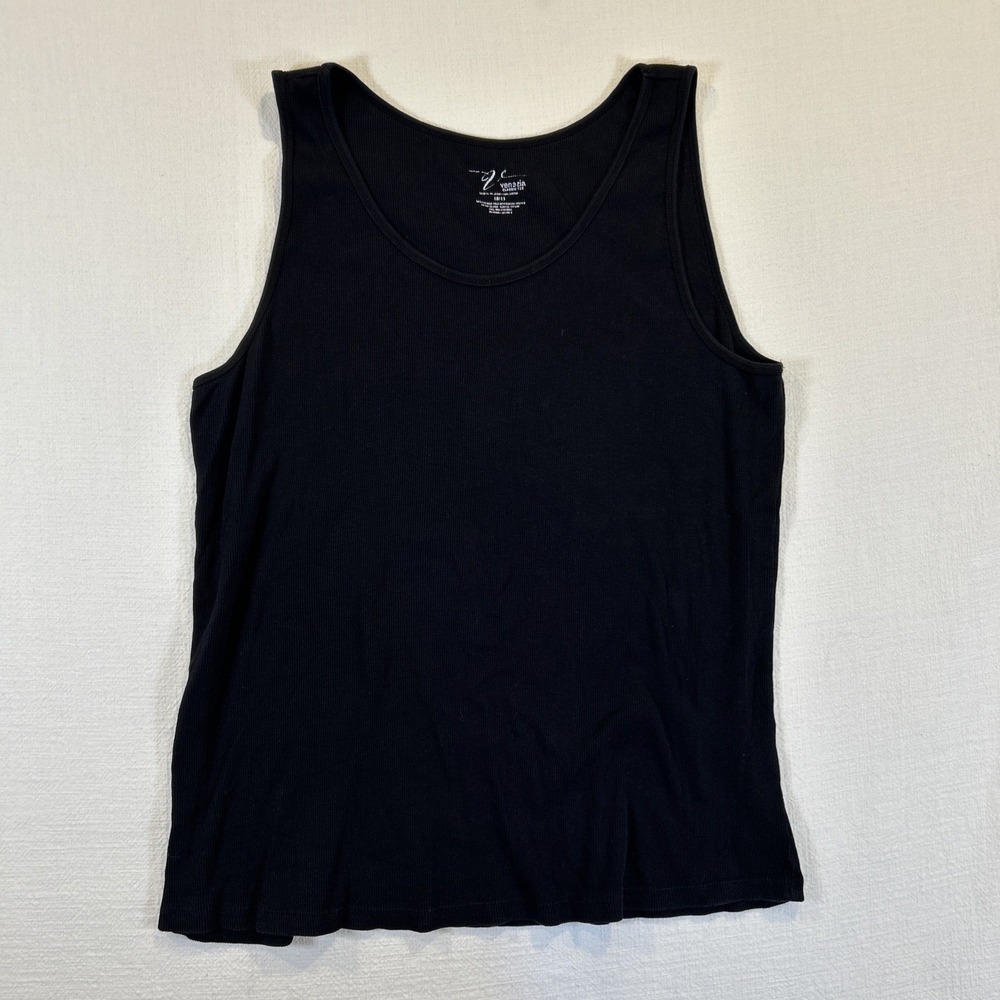 Venezia Classic Tee Women's Tank Top Black 18-20 100% Cotton